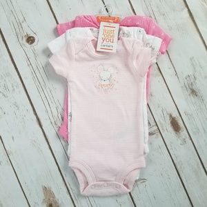 NWT 3 Pack Pink Carter's Bodysuits | NB Newborn